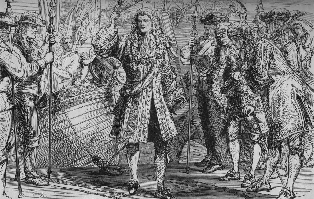 Král Jakub II. Přistání v Kinsale, 12. března 1689, c1880 od Unbekannt