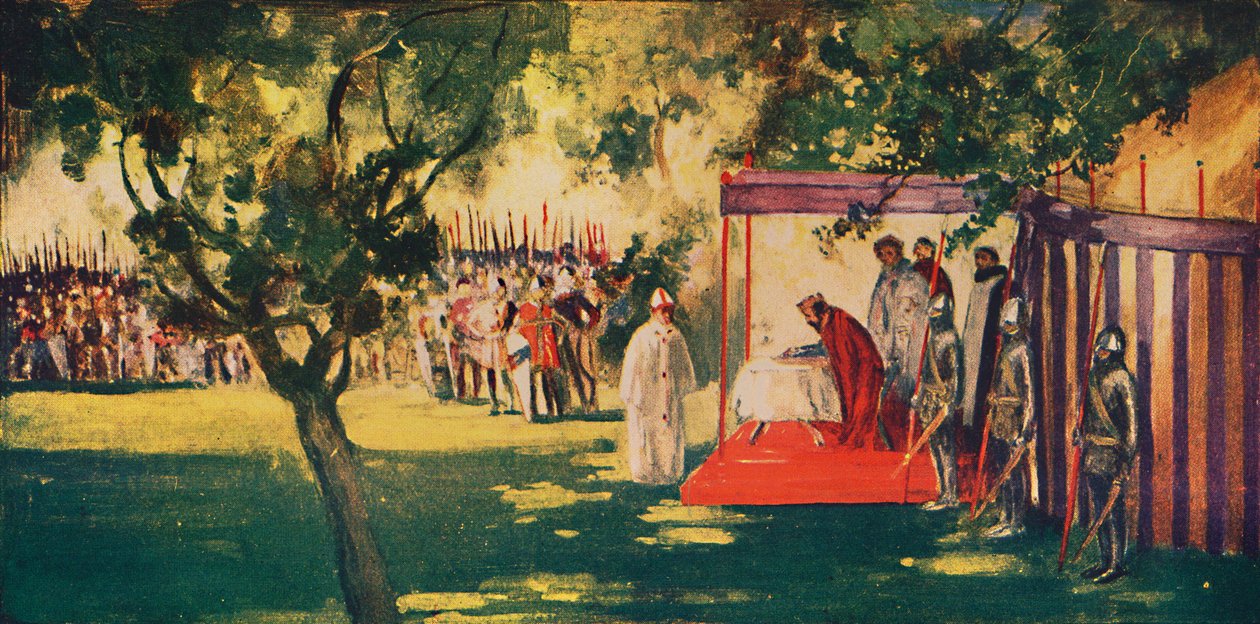 Král John podepisuje Magna Charta v Runnydale, 1912 od Unbekannt