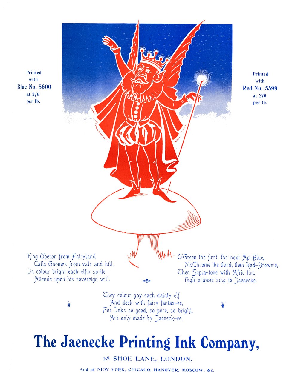 King Oberon - The Jaenecke Printing Ink Company, 1907 od Unbekannt