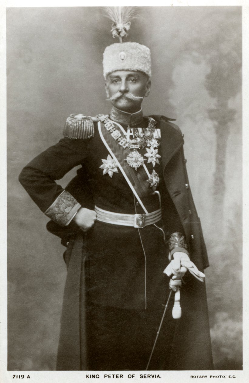 Srbský král Petr I., c1903-c1918 od Unbekannt