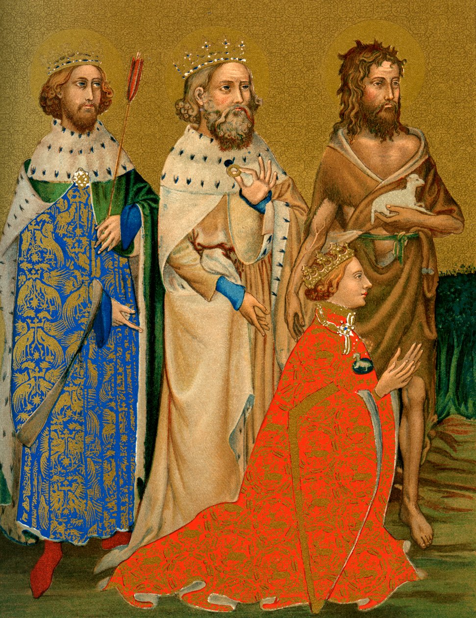 Anglický král Richard II a jeho svatí patroni, 14. století 1893 od Unbekannt