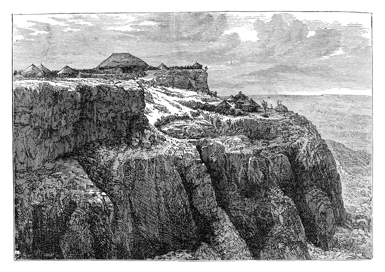 Dům krále Theodora v Magdale, Etiopie, c1868 konec 19. století od Unbekannt