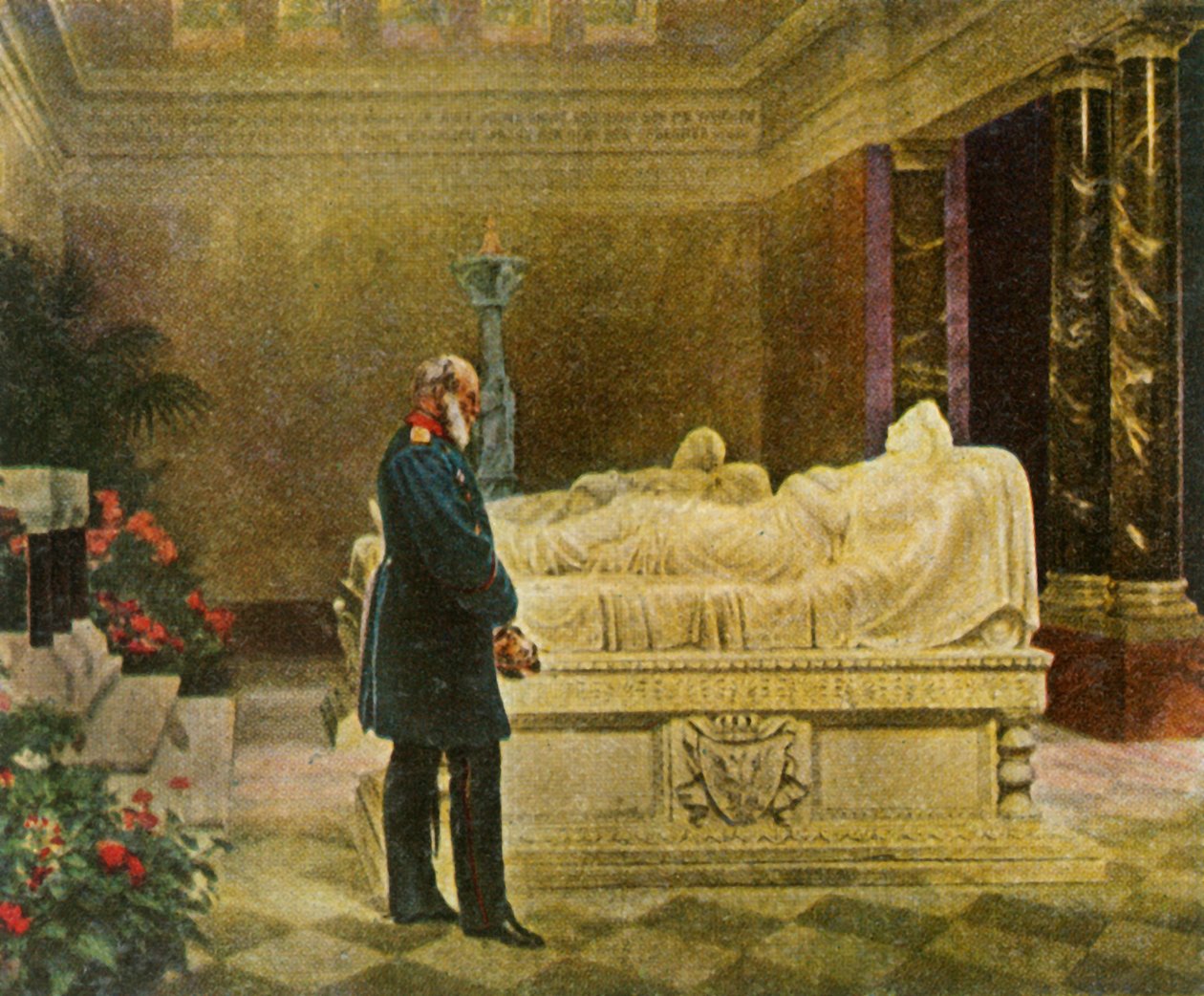 Král Wilhelm I. u hrobu svých rodičů, 19. července 1870, 1936. od Unbekannt