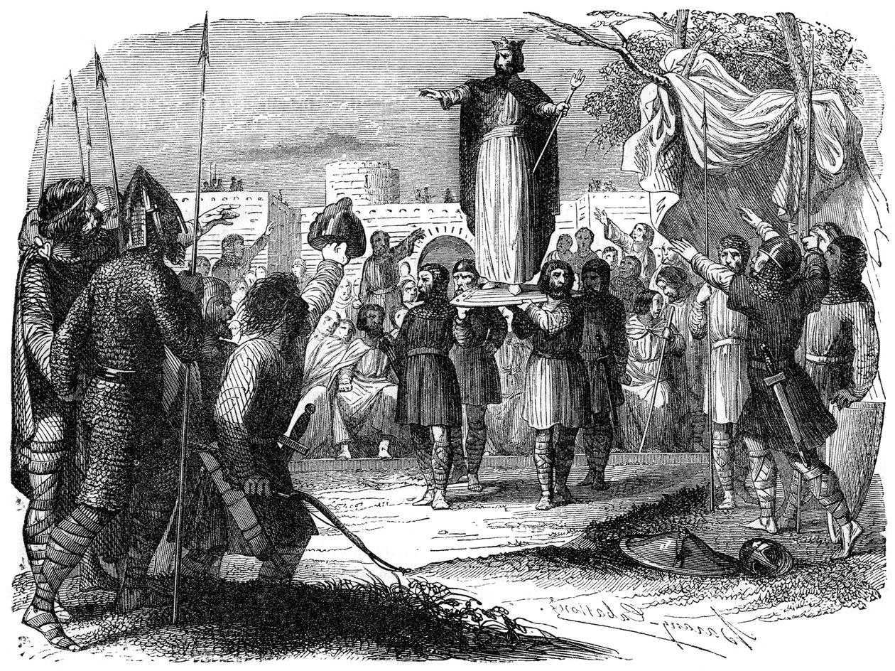 Král Franků nesený na štítu, 1882-1884 od Unbekannt