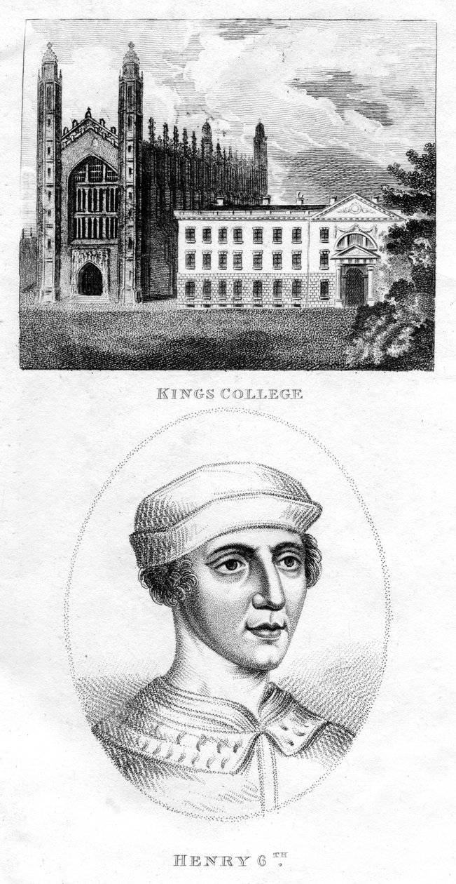 Kings College, Cambridge, a Henry VI, 1801 od Unbekannt