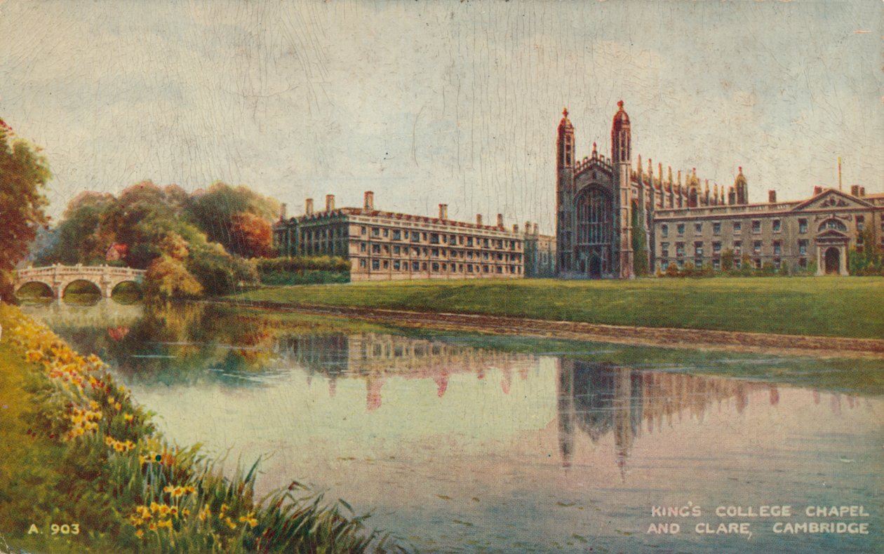 Kings College Chapel a Clare College, Cambridge, c1935 od Unbekannt