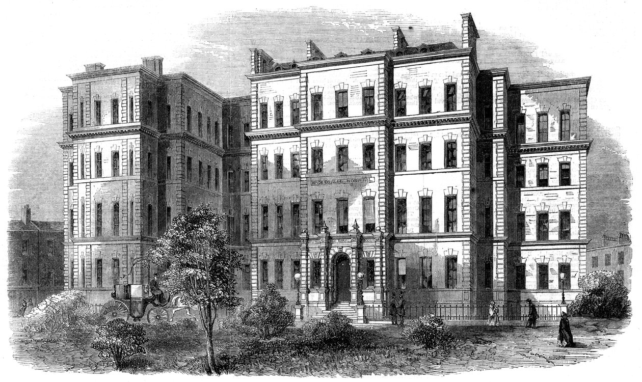 Kings College Hospital, Portugal Street, Lincolns Inn, Londýn, 60. léta 19. století od Unbekannt