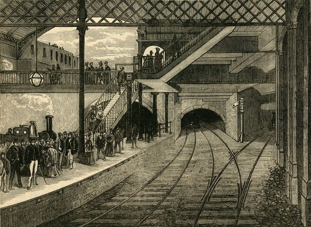 Stanice metra Kings Cross v roce 1868, c1876. od Unbekannt