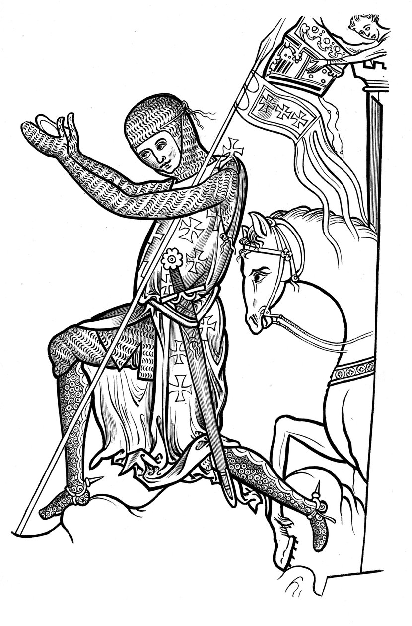 Rytíř v brnění, konec 13. století, 1892 od Unbekannt