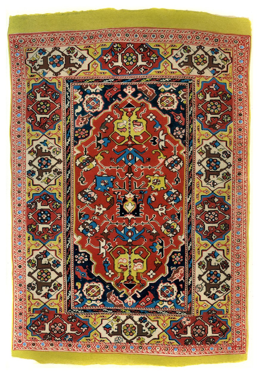 Vlněný vázaný koberec, c1600 1958 od Unbekannt