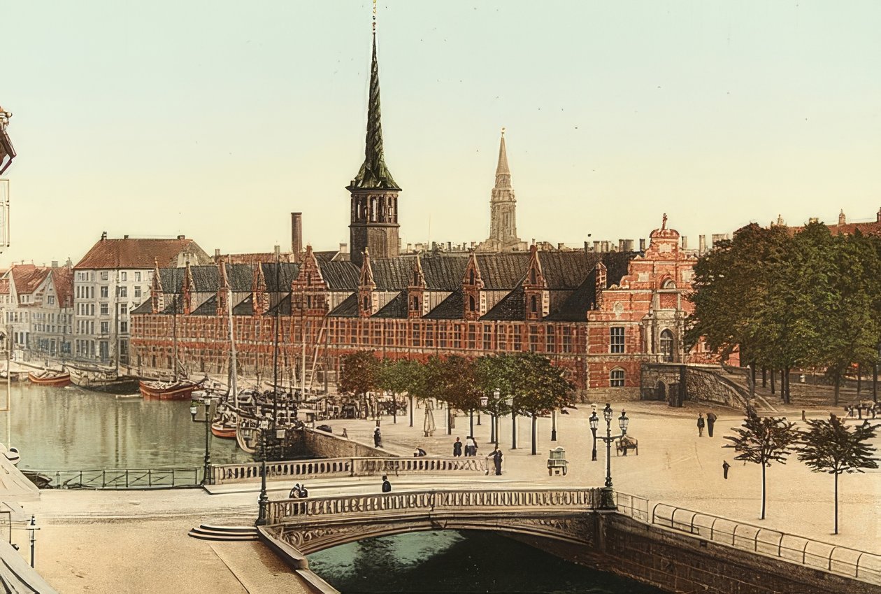 Kodaň. Burza cenných papírů. Kolem roku 1900. Fotografie Photoglob / Curych od Unbekannt
