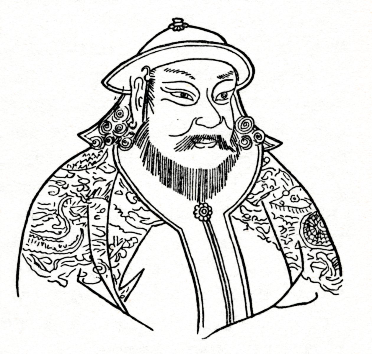 Kublajchán 1215-1294 mongolské říše a zakladatel dynastie Jüan, 1912 od Unbekannt