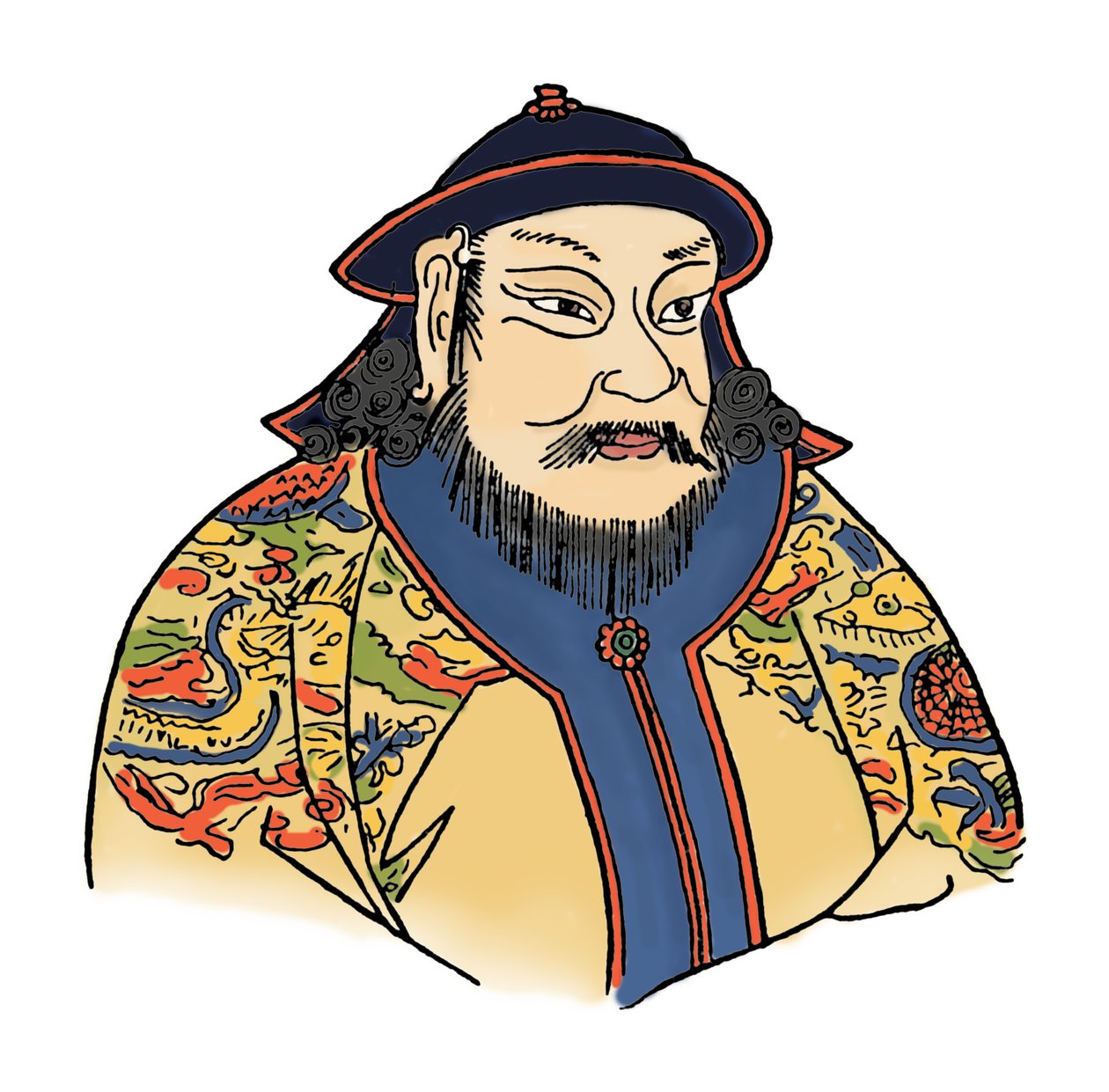 Kublajchán 1215-1294 mongolské říše a zakladatel dynastie Jüan, 1912 od Unbekannt