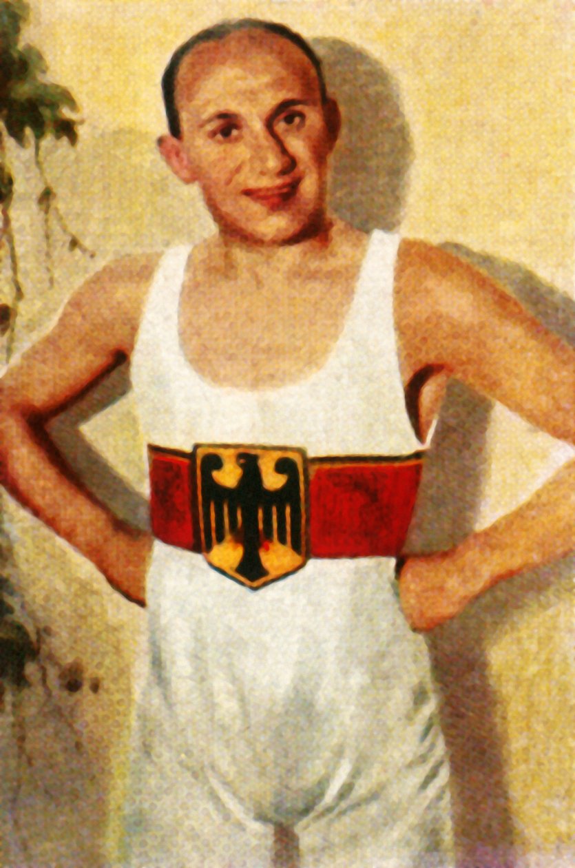 Kurt Leucht, německý šampion v zápase v bantamové váze, 1928. od Unbekannt