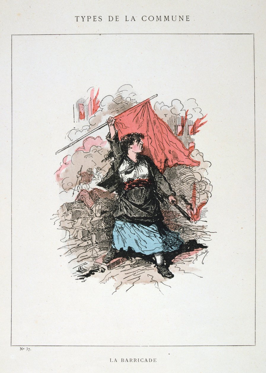 Barikáda, Pařížská komuna, 1871 od Unbekannt