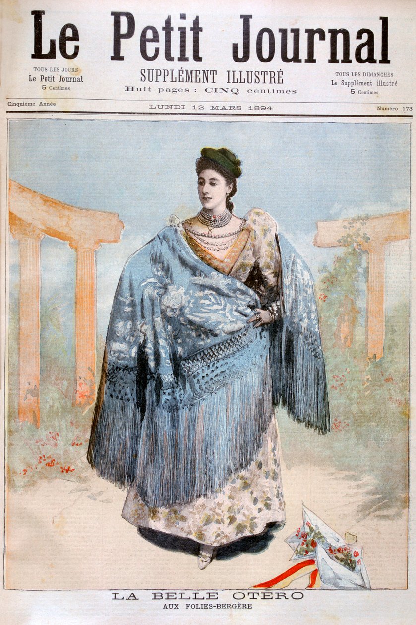 La Belle Otero, tanečnice, herečka a kurtizána narozená ve Španělsku, 1894 od Unbekannt