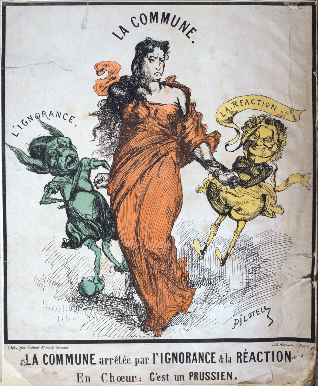 Komuna zatčena nevědomostí a reakcí, 1871 od Unbekannt