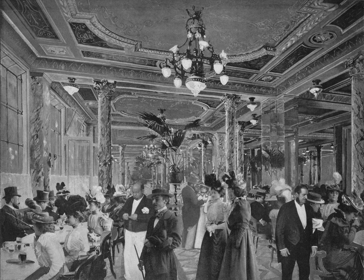 La Grande Salle Du Cafe Americain, 1900 od Unbekannt