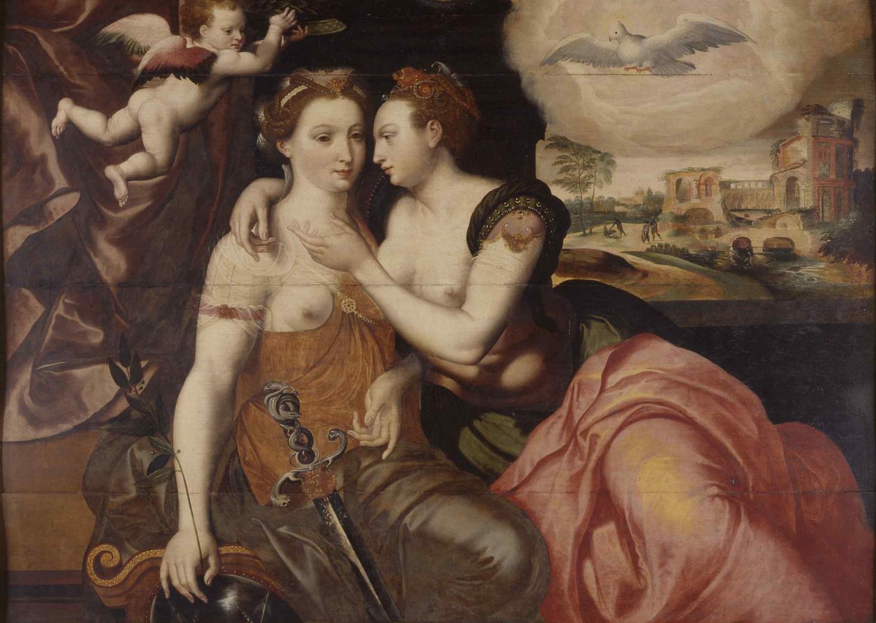 La Justice et la Paix Spravedlnost a mír, c.1560. od Unbekannt