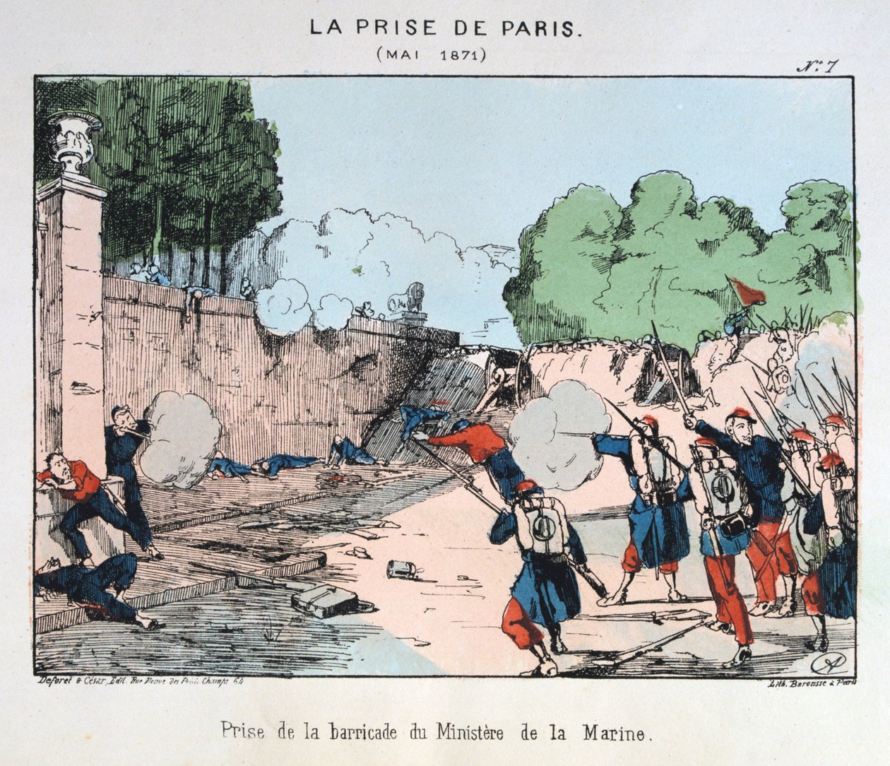 Dobytí Paříže, květen 1871 od Unbekannt