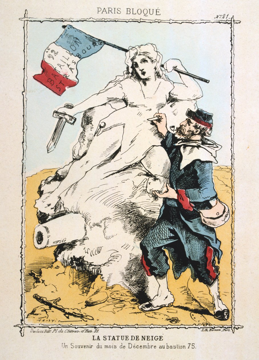 La Statue de Neige, 1870-1871 od Unbekannt