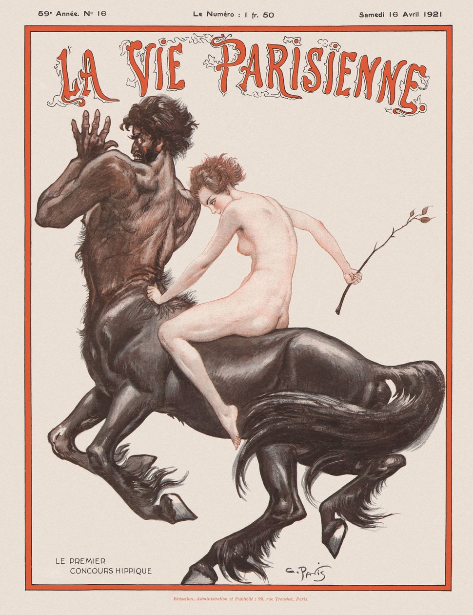 Obálka časopisu Parisian Life, 1921 od Unbekannt