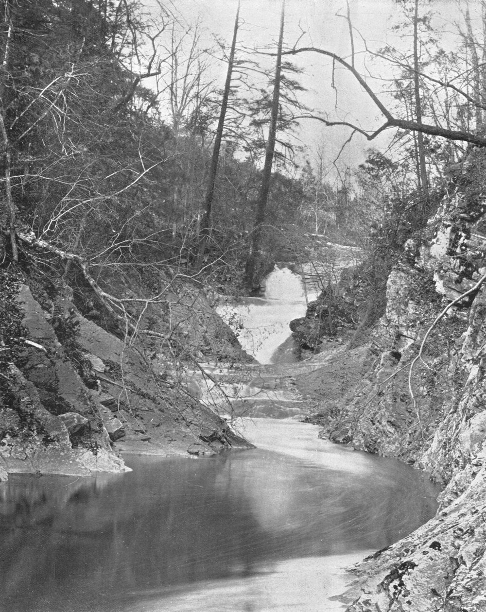 Lace Waterfalls and Dragons Pool, Natural Bridge, Virginia, USA, c1900. od Unbekannt