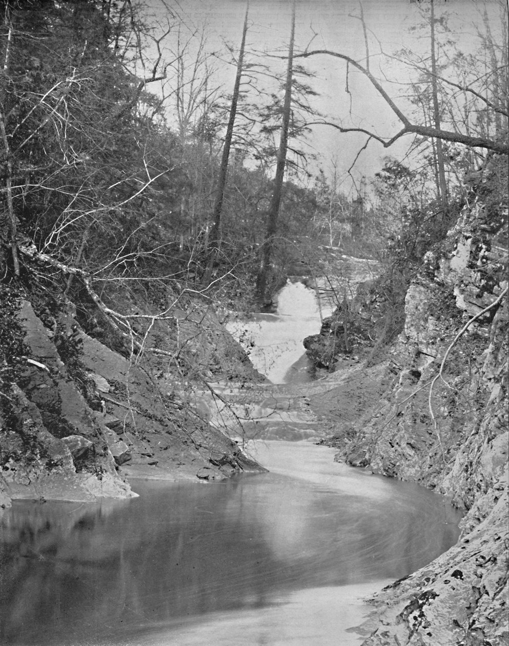 Lace Waterfalls and Dragons Pool, Natural Bridge, Virginia, c1897. od Unbekannt