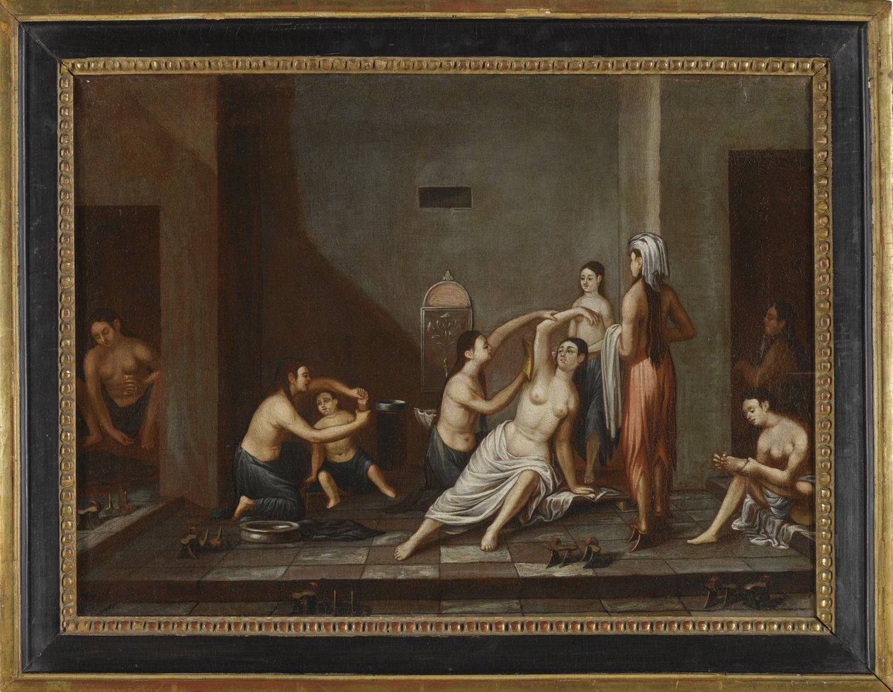 Dámy v hammamu, 1741 od Unbekannt