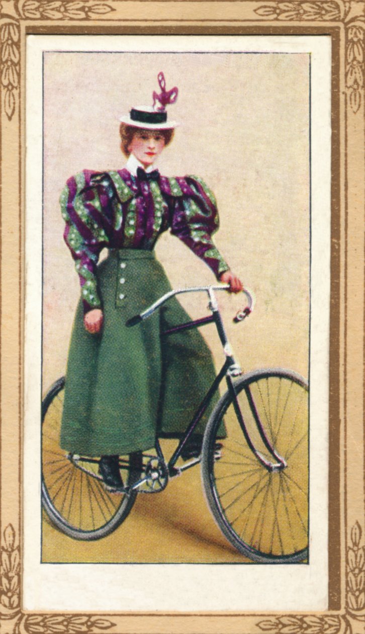 Cyklistka v dělené sukni, 1939 od Unbekannt