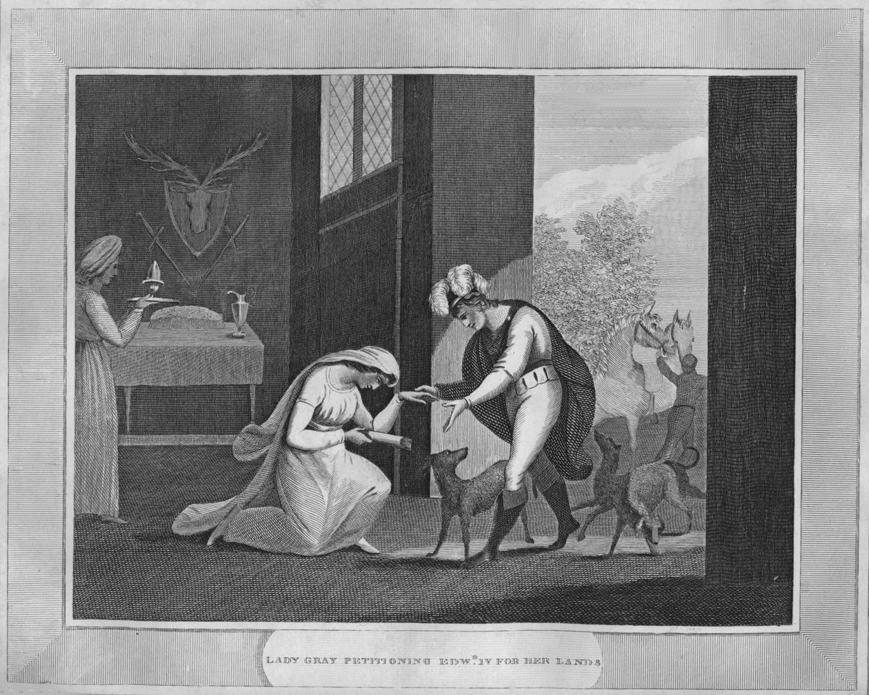 Lady Greyová žádá Edwarda IV za její země, 1838 od Unbekannt