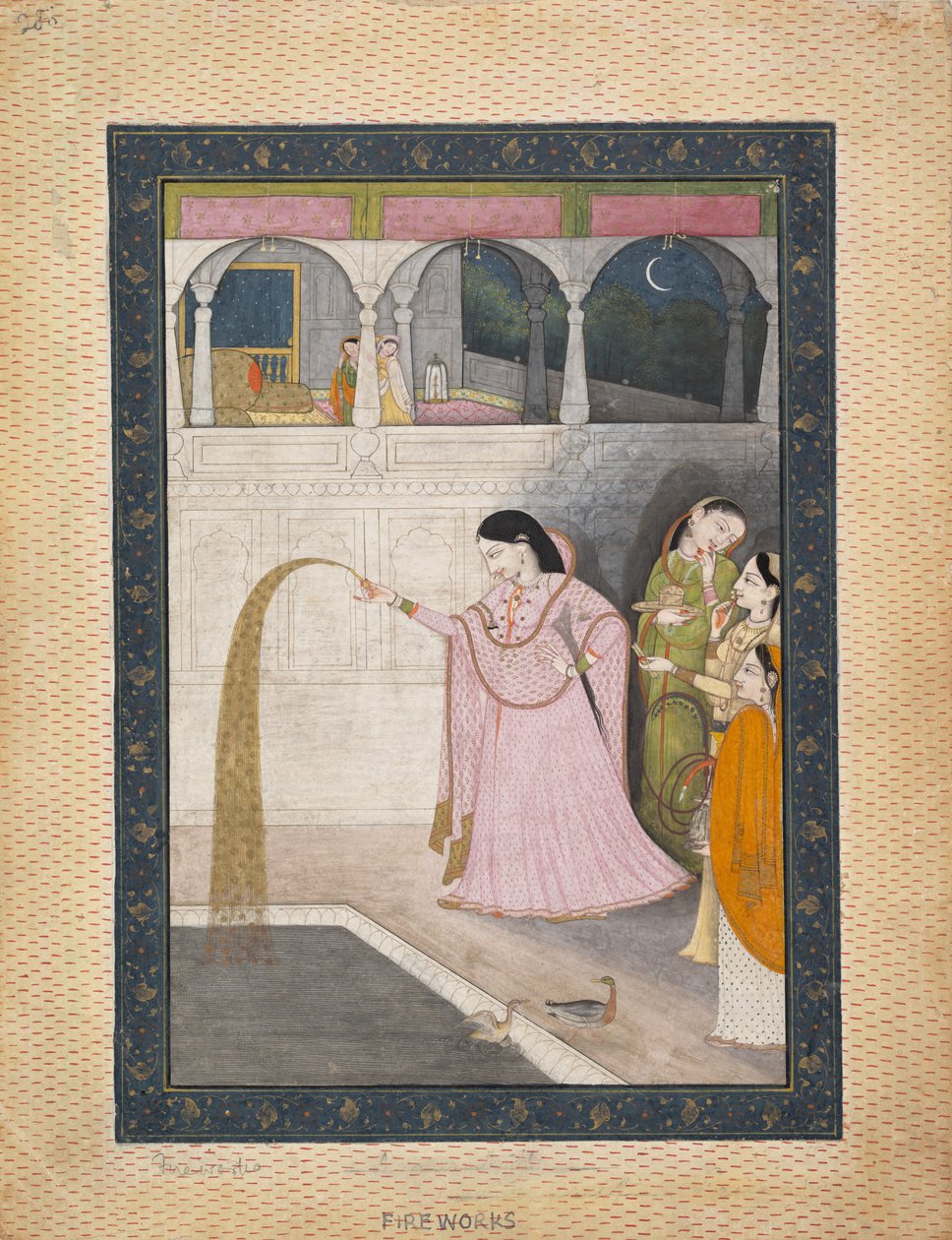 Lady Holding a Prskavka, ca. 1800. od Unbekannt