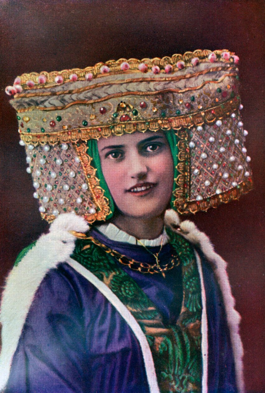 Dámská čelenka, 14. století, 1910 od Unbekannt