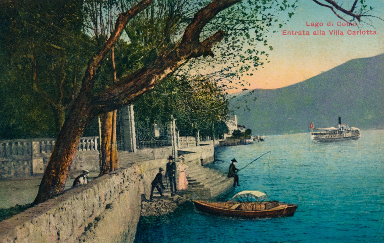 jezero Como. Vchod do vily Carlotta, c1888. od Unbekannt