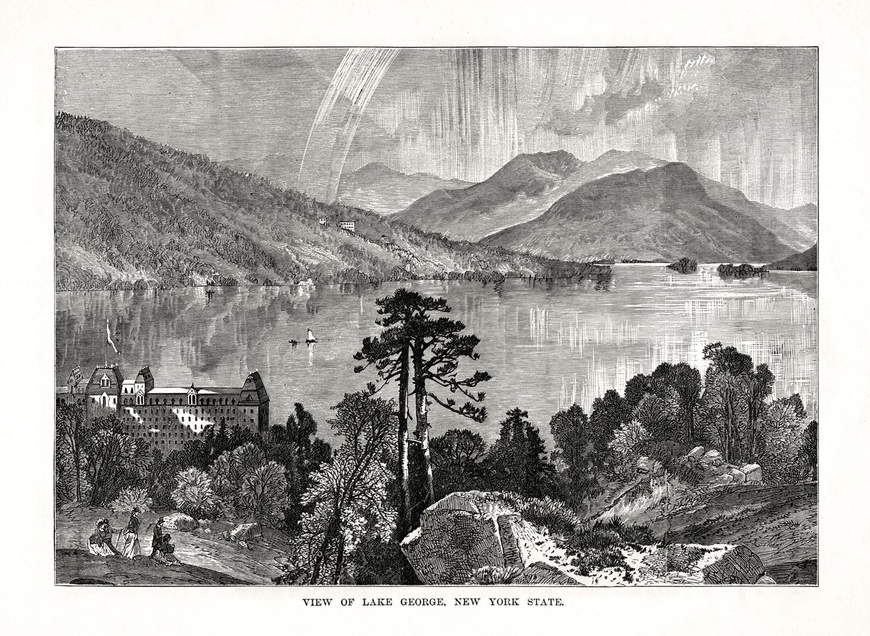 Lake George, stát New York, USA, 1877 od Unbekannt