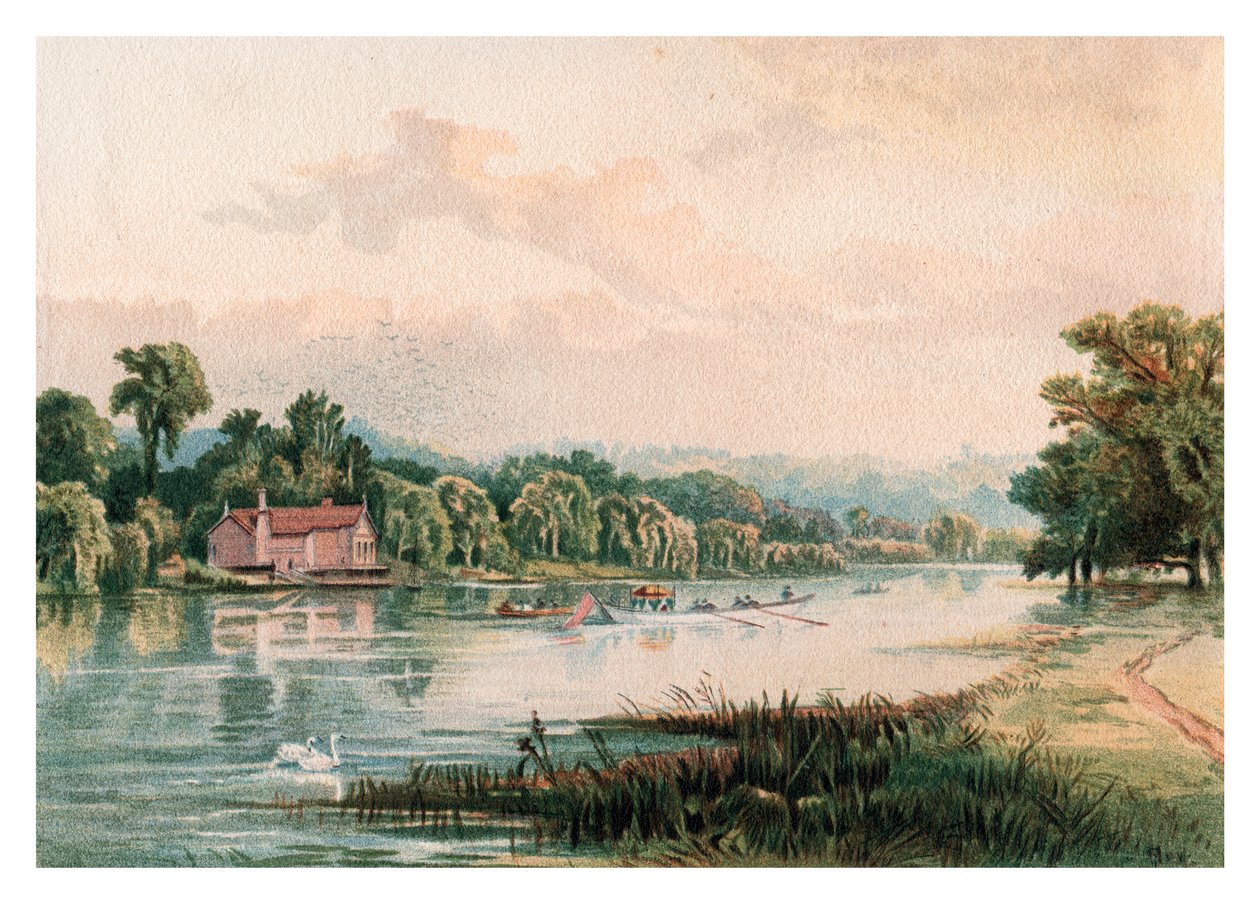 Jezero ve Virginii Water, 1880 od Unbekannt
