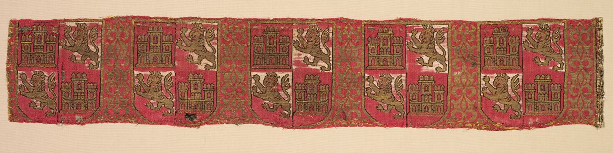 Lampy s heraldikou Kastilie a Leónu, z královského křesťanského roucha, 1200-1325. od Unbekannt