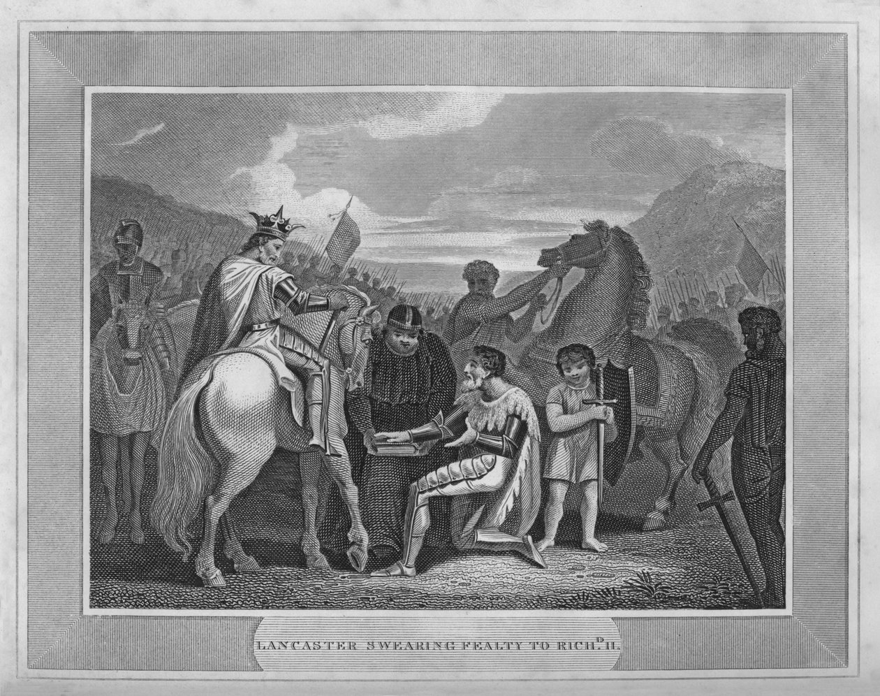 Lancaster Swearing Fealty to Richard II, 1838 od Unbekannt
