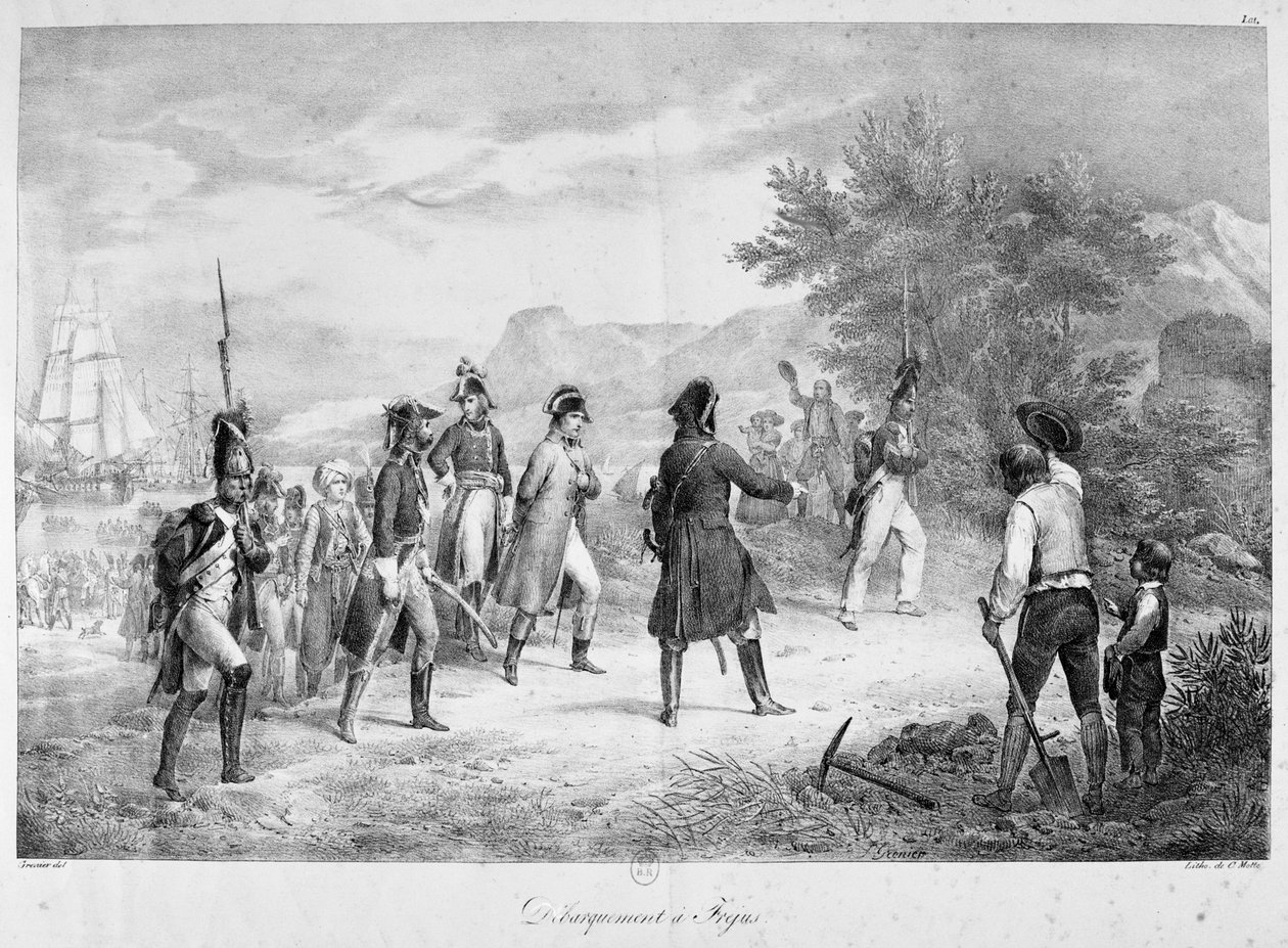 Přistání ve Frejus, březen 1815 od Unbekannt