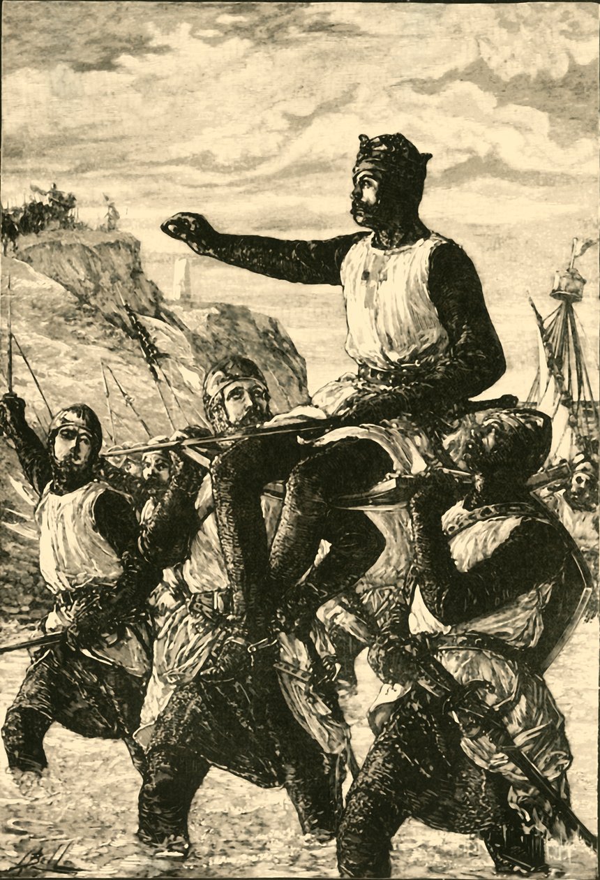 Přistání Rogera Guiscarda na Sicílii, 1057, 1890. od Unbekannt