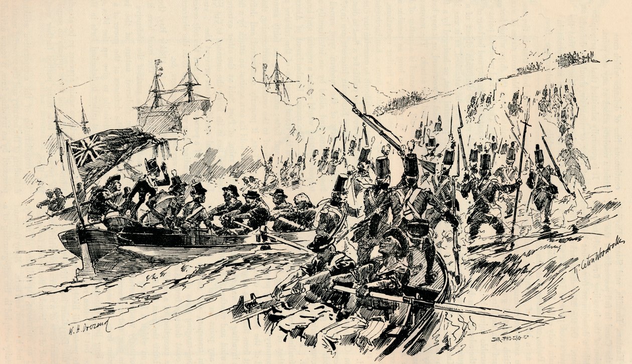 Vylodění sira Ralpha Abercrombyho a britských sil v Alexandrii, 1801, 1884 od Unbekannt