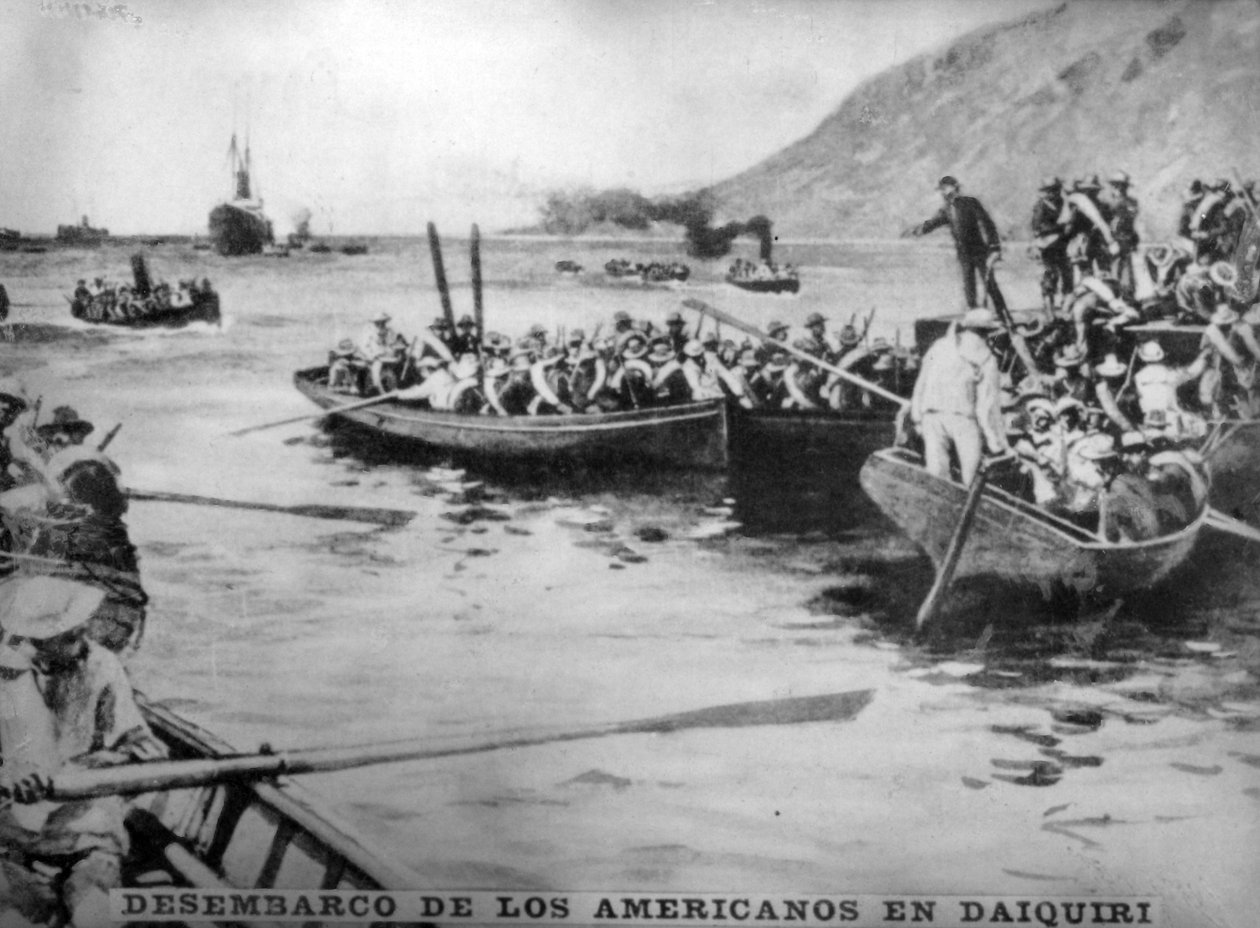 Vylodění Američanů v Daiquiri, 1898, 20. léta 20. století. od Unbekannt