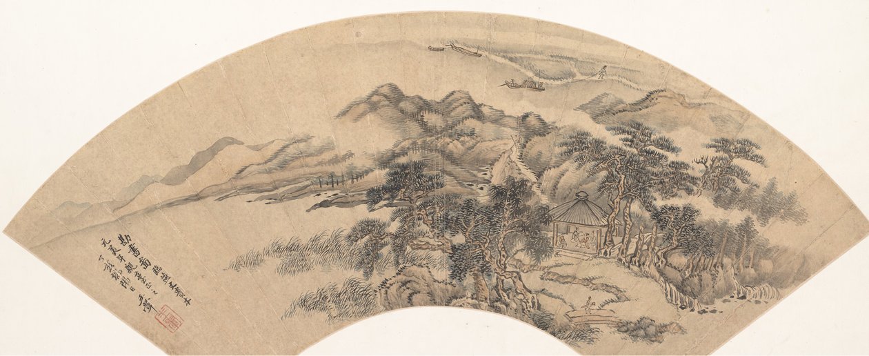 Krajina ve stylu Yan Wengui, 18. století nebo později, falešné datum 1707. od Unbekannt