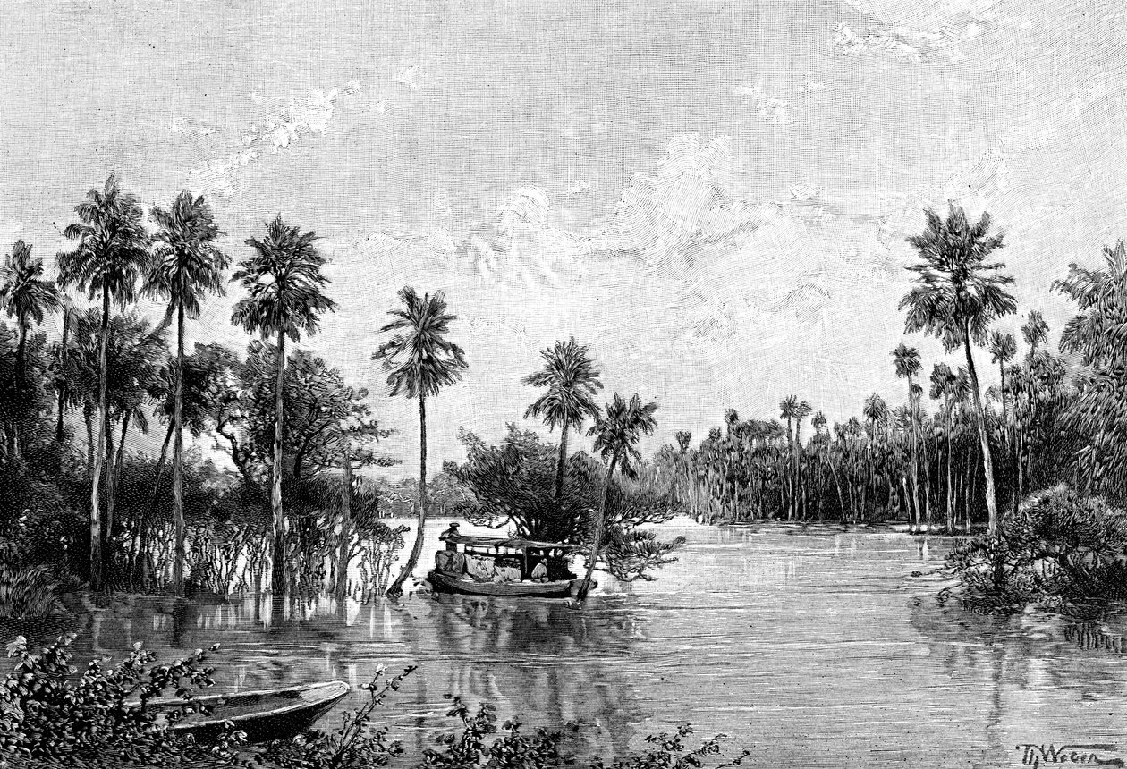Las Palmas Lagunas, v blízkosti ústí Pilcomayo, 1895 od Unbekannt