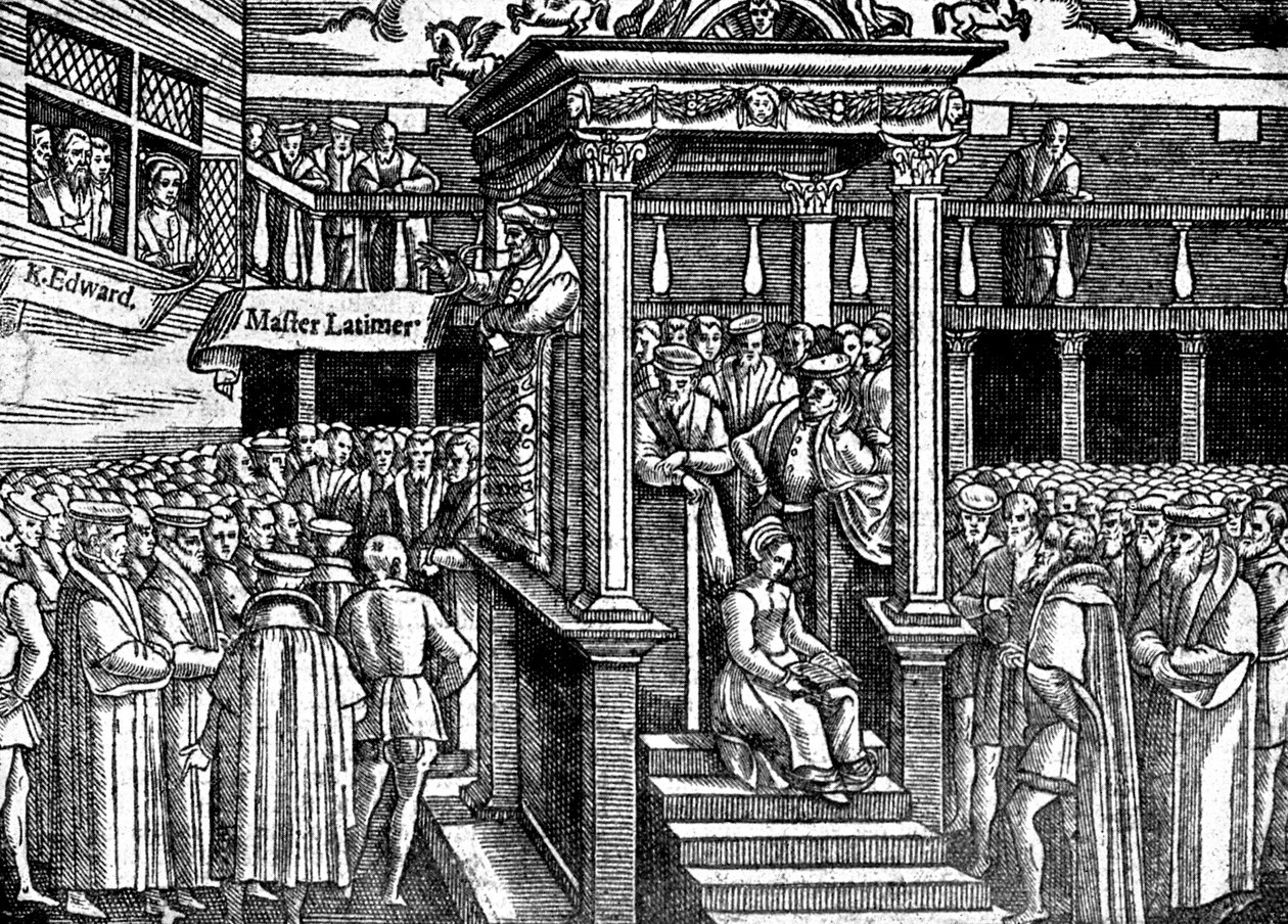 Latimer Preaching Before King Edward VI, c1550 c1920 od Unbekannt