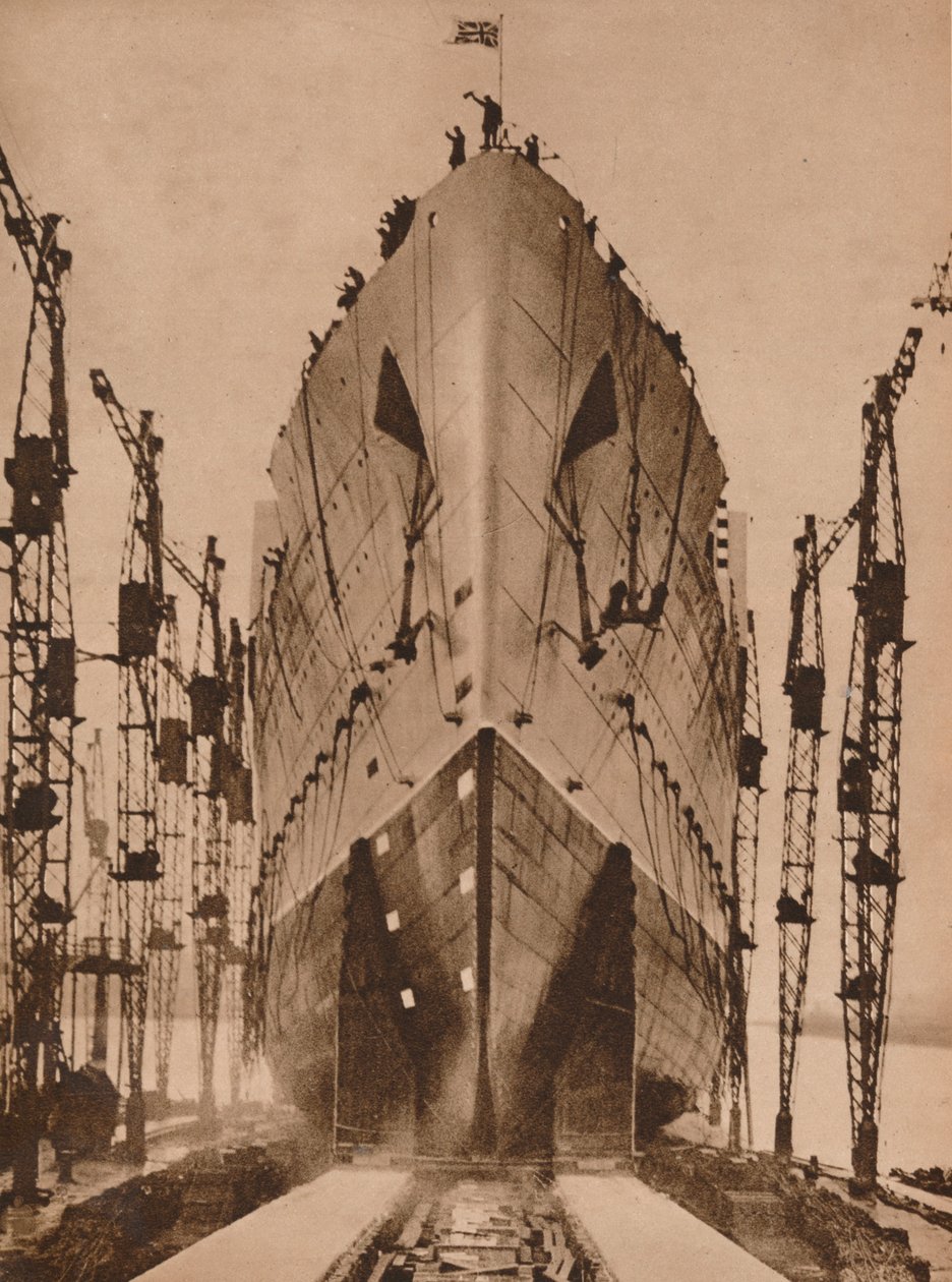 Start zaoceánské lodi Cunard "Queen Mary", 1934 1935. od Unbekannt