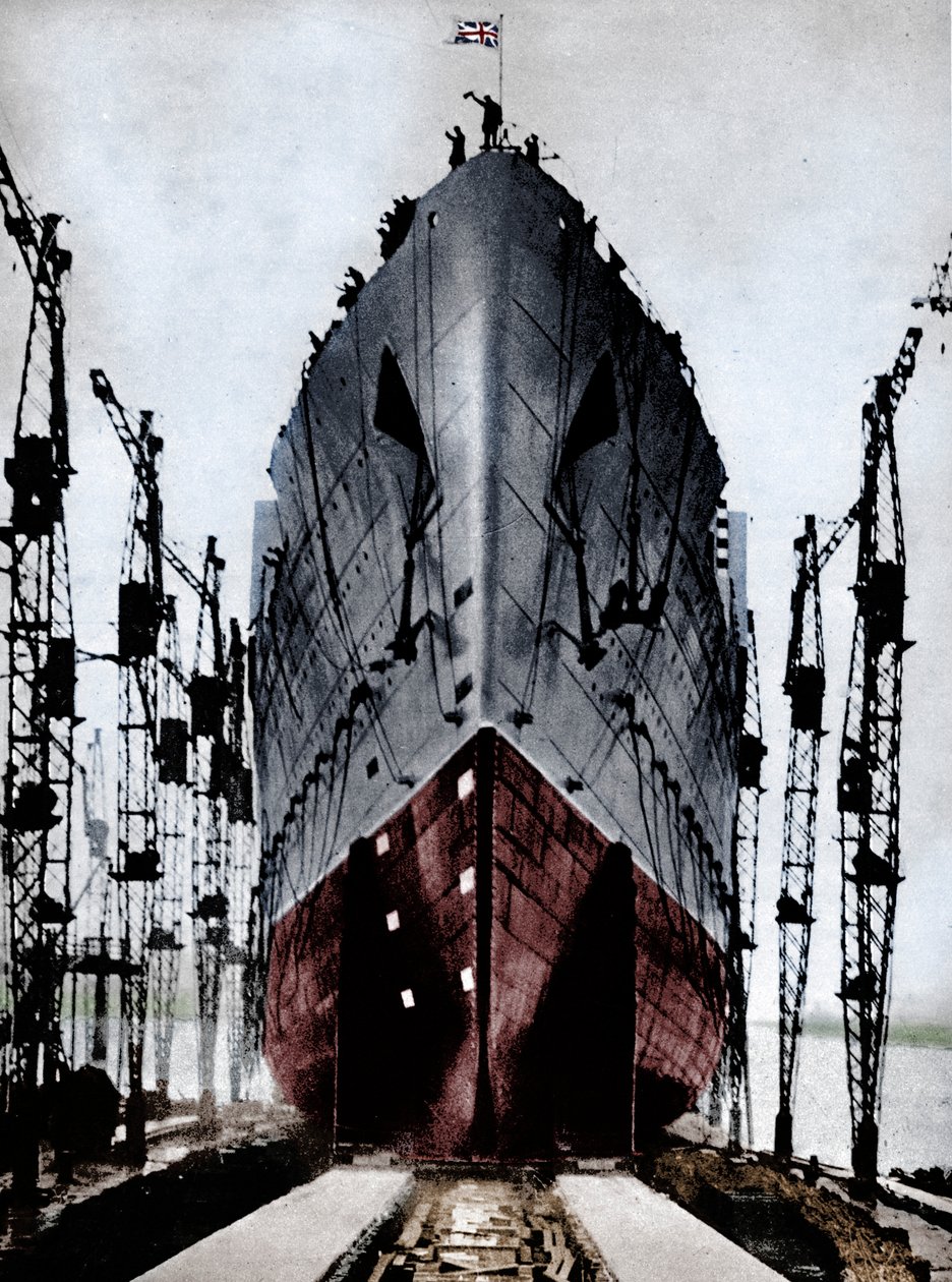 Start zaoceánské lodi Cunard "Queen Mary", 1934 1935. od Unbekannt