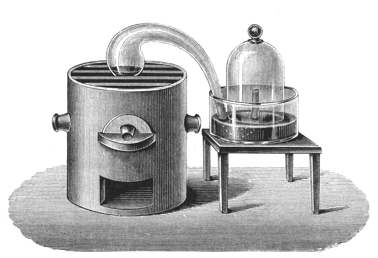Lavoisiersův výzkum existence kyslíku ve vzduchu, konec 18. století, 1894 od Unbekannt