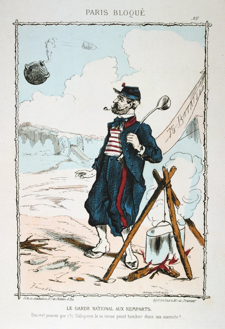 Le Garde Nationale aux Remparts, 1870-1871 od Unbekannt