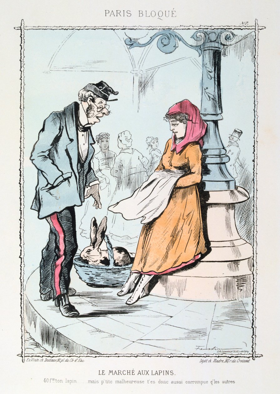 Le Marche aux Lapins, 1870-1871 od Unbekannt